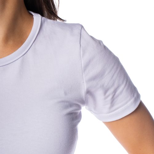 Blusa Feminina Rechsul Careca Manga Curta Branco