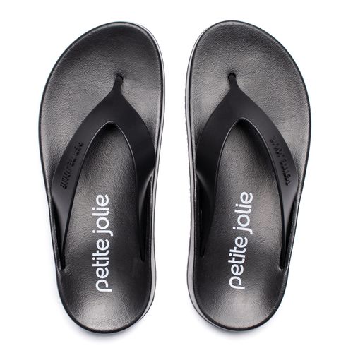 Chinelo Feminino Petite Jolie Tira de Dedo Flatform Preto
