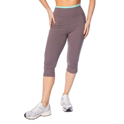 Legging Feminina Estilo do Corpo Cintura Alta Marrom/Verde