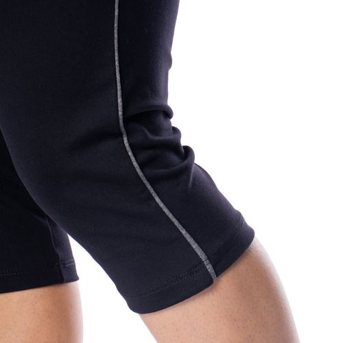 Corsário Feminina Estilo do Corpo Cintura Alta Preto/Cinza