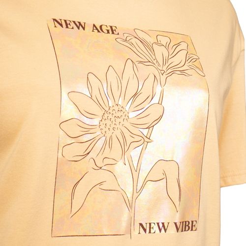 Blusa Feminina Cativa Flores New Vibe Amarelo