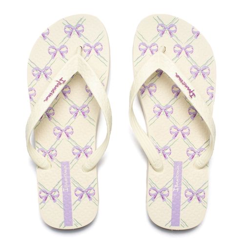 Chinelo Feminino Grendene/Ipanema Happy PVC Bege/Lilás