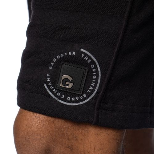 Bermuda Masculina Gangster Moletom Texturizado Preto