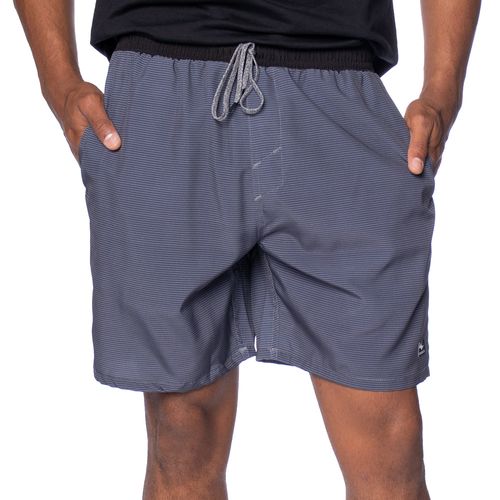Short Masculino Nicoboco Estampa Listrada Cinza Escuro/preto