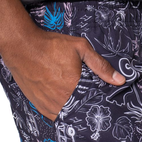 Short Masculino Nicoboco Estampa Praiana Preto/branco