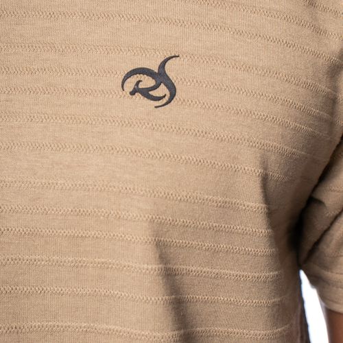 Camiseta Masculina Radical Style Texturizada Marrom Claro