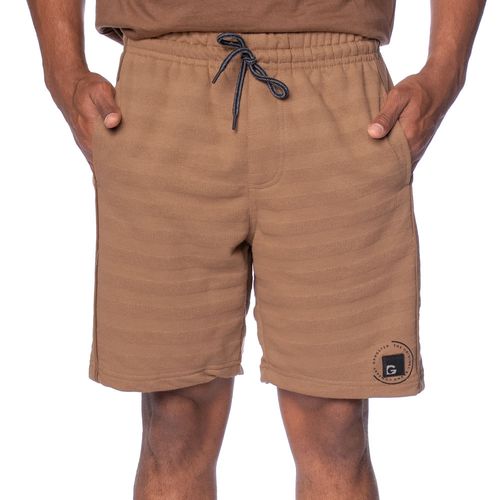 Bermuda Masculina Gangster Moletom Texturizado Caramelo