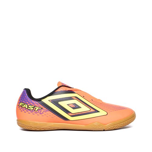 Chuteira Infantil Umbro Futsal Fast II JR Laranja/Roxo