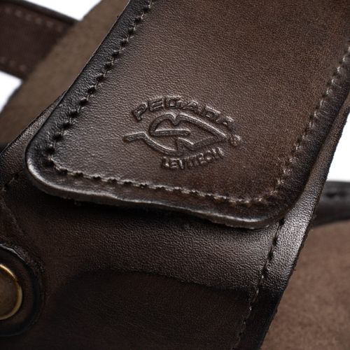 Sandália Masculina Pegada Folie Couro Levitech Marrom