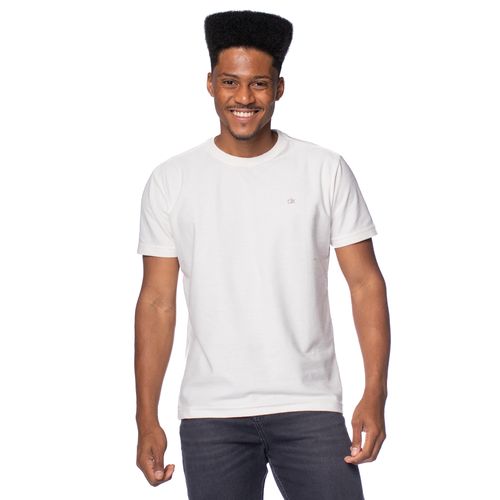 Camiseta Masculina Dixie Logo Emborrachado Branco Off