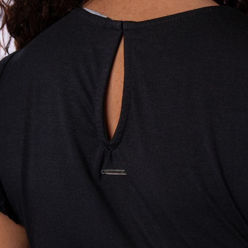 Blusa Feminina Olho Fatal Com Amarração Preto