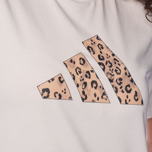 Camiseta Feminina Adidas Animal Print Bege