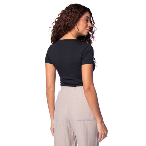 Blusa Feminina Rechsul Básica Manga Curta Preto