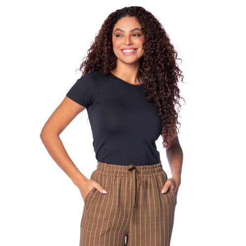 Blusa Feminina Rechsul Básica Lisa Preto