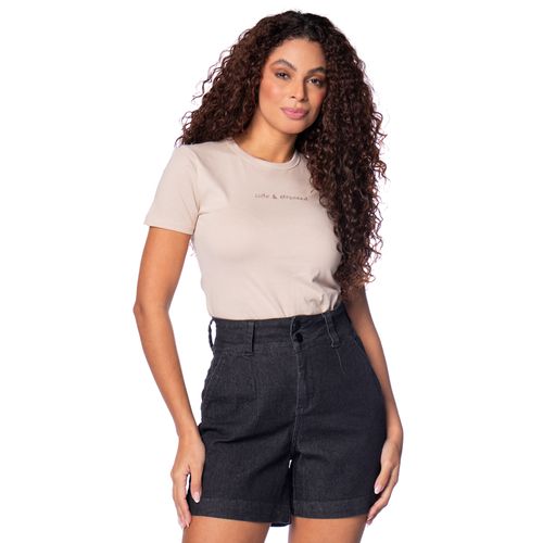 Camiseta Feminina Feliny Cute & Stressed Areia