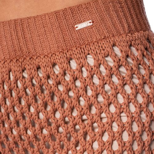 Calça Feminina Biamar Reta Trançada Algodão Marrom