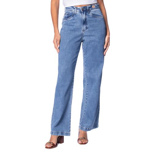 Calça Jeans Feminina Bless Denim Wide Leg Azul