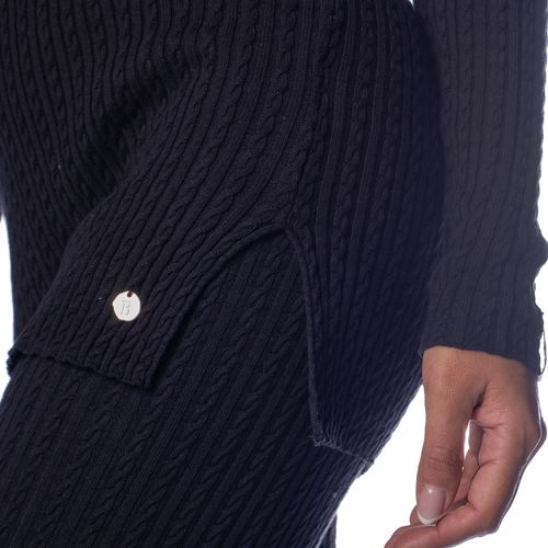 Blusa Feminina Biamar Algodão Alongada Tranças Preto