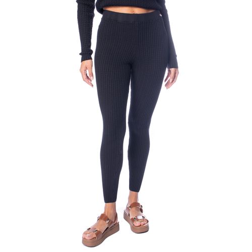 Calça Feminina Biamar Justa Trançada Cintura Alta Preto