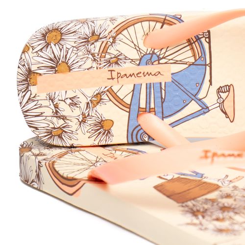 Chinelo Feminino Ipanema Bloom Bege/Rosa