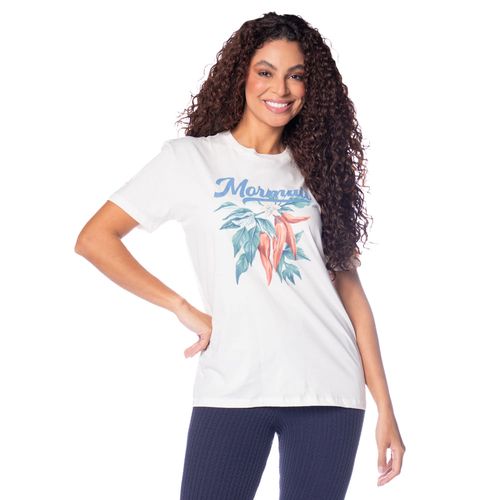 Camiseta Feminina Mormaii Flor Off White