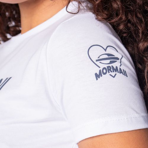 Blusa Feminina Baby Tee Mormaii Coração Branco