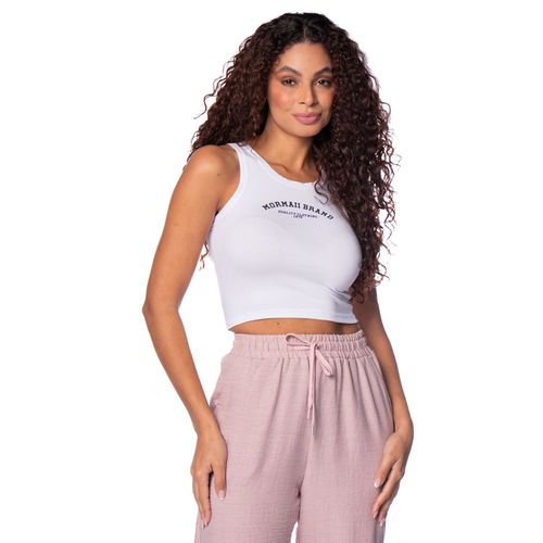 Regata Cropped Feminina Mormaii Estampa Frontal Branco