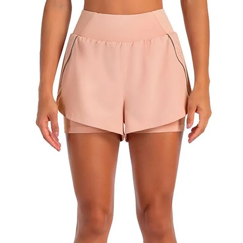 Short Feminino Olympikus Ultra 2 em 1 Dryaction Rosa Claro