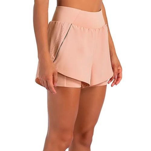 Short Feminino Olympikus Ultra 2 em 1 Dryaction Rosa Claro