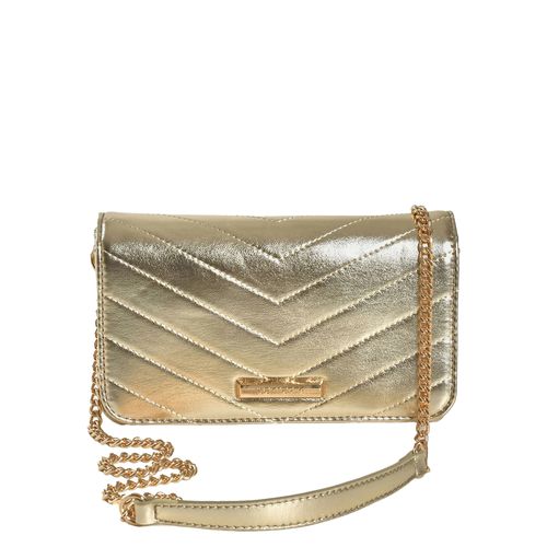Bolsa Feminina Via Marte Transversal Pequena Dourado