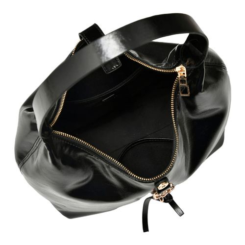 Bolsa Feminina Via Marte Baguete Grande Verniz Preto