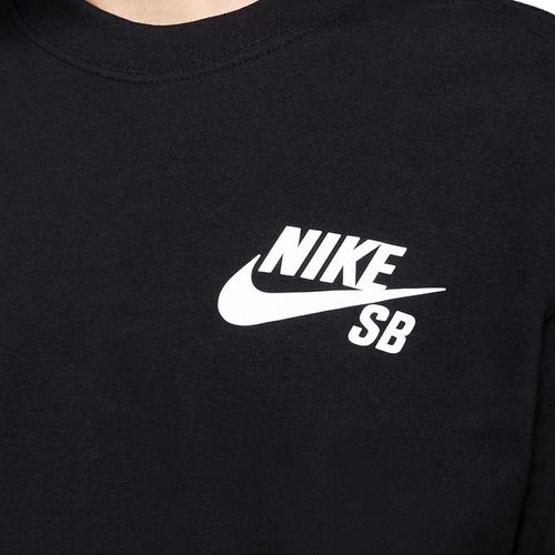 Camiseta Masculina Nike SB Oversized Logo Preto/Branco