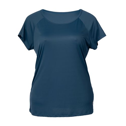 Blusa Feminina Plus Size Estilo do Corpo UV+ Azul Marinho
