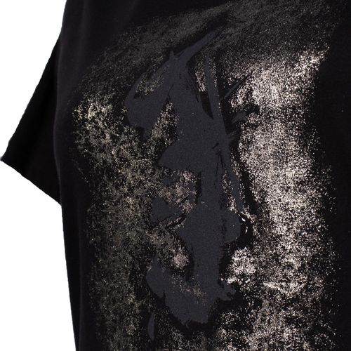 Camiseta Feminina Plus Size Olho Fatal Glitter Preto