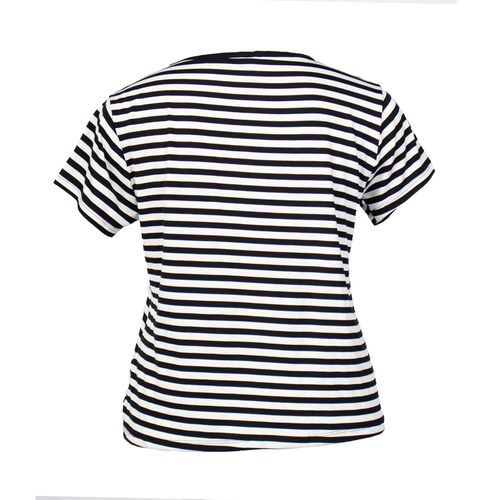 Blusa Feminina Rechsul Listrada Plus Size Preto/Branco