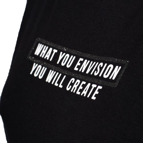 Cropped Feminino Rechsul Plus Size Estampa Lettering Preto