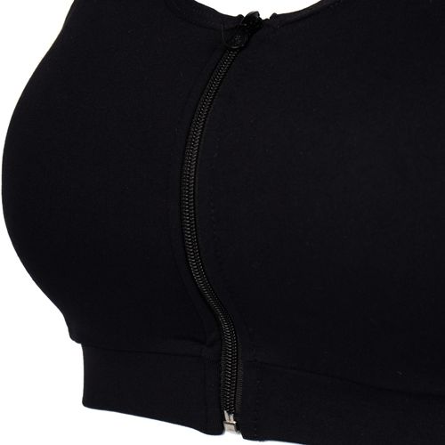 Top Feminino Estilo do Corpo Plus Size Nadador Preto