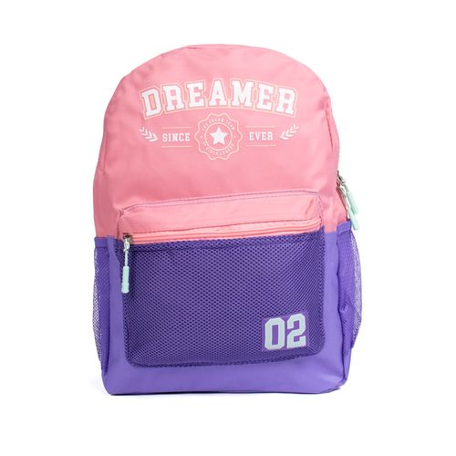 Mochila Unissex Clio Style Dream High School Salmão/Roxo