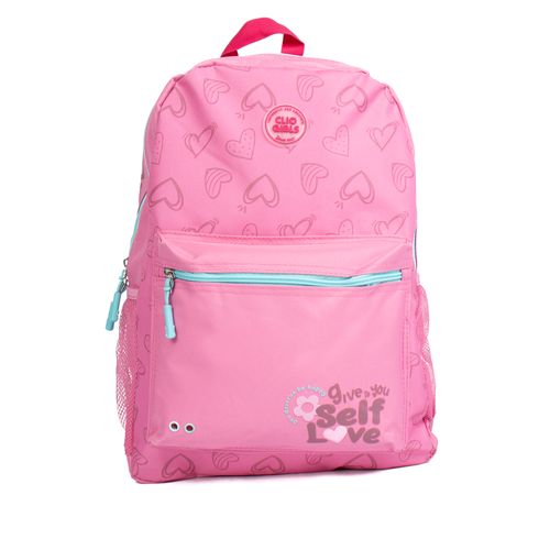 Mochila Feminina Clio Style Self Love Rosa/Verde Claro