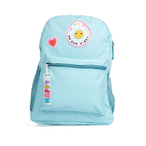 Mochila Unissex Clio Style No Bad Vibes Azul Claro