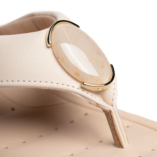 Tamanco Feminino Modare Napa Pedraria Creme