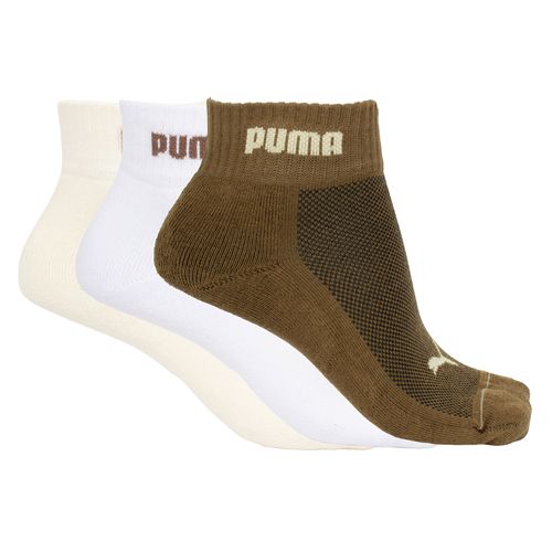 Meia Feminina Puma Cano Curto Off White/Branco/Marrom