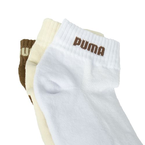 Meia Feminina Puma Cano Curto Off White/Branco/Marrom