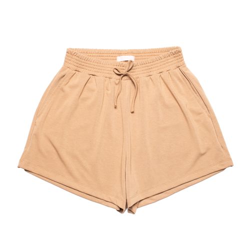 Short Feminino LZT Plus Size Moletinho Caramelo