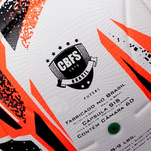 Bola de Futsal Penalty RX 500 XXIII Branco/Laranja/Preto