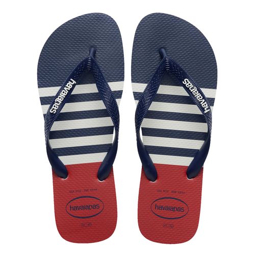 Chinelo Masculino Havaianas Top Nautical Branco/Marinho