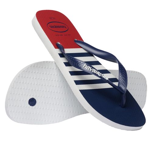 Chinelo Masculino Havaianas Top Nautical Branco/Marinho