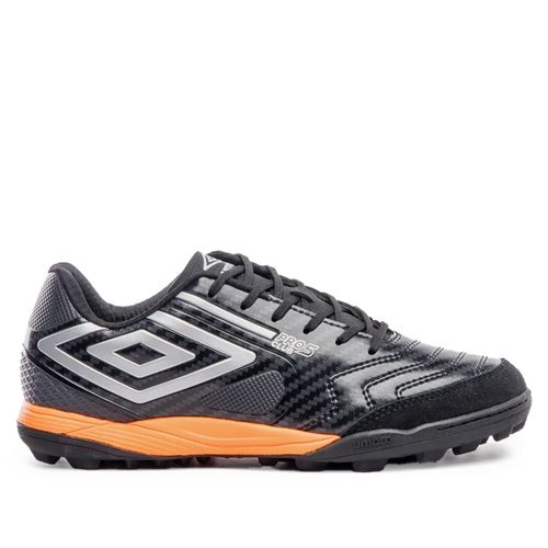 Chuteira Masculina Umbro Pro 5 Bump Club Preto/Laranja