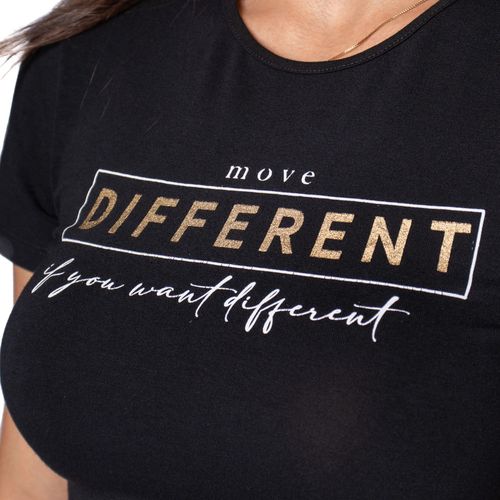 Blusa Feminina Rechsul Viscose Estampa Frontal Preto