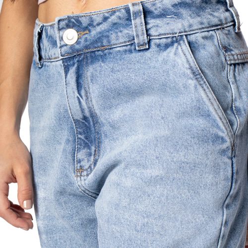Calça Jeans Feminina Sawary Mom Tradicional Azul